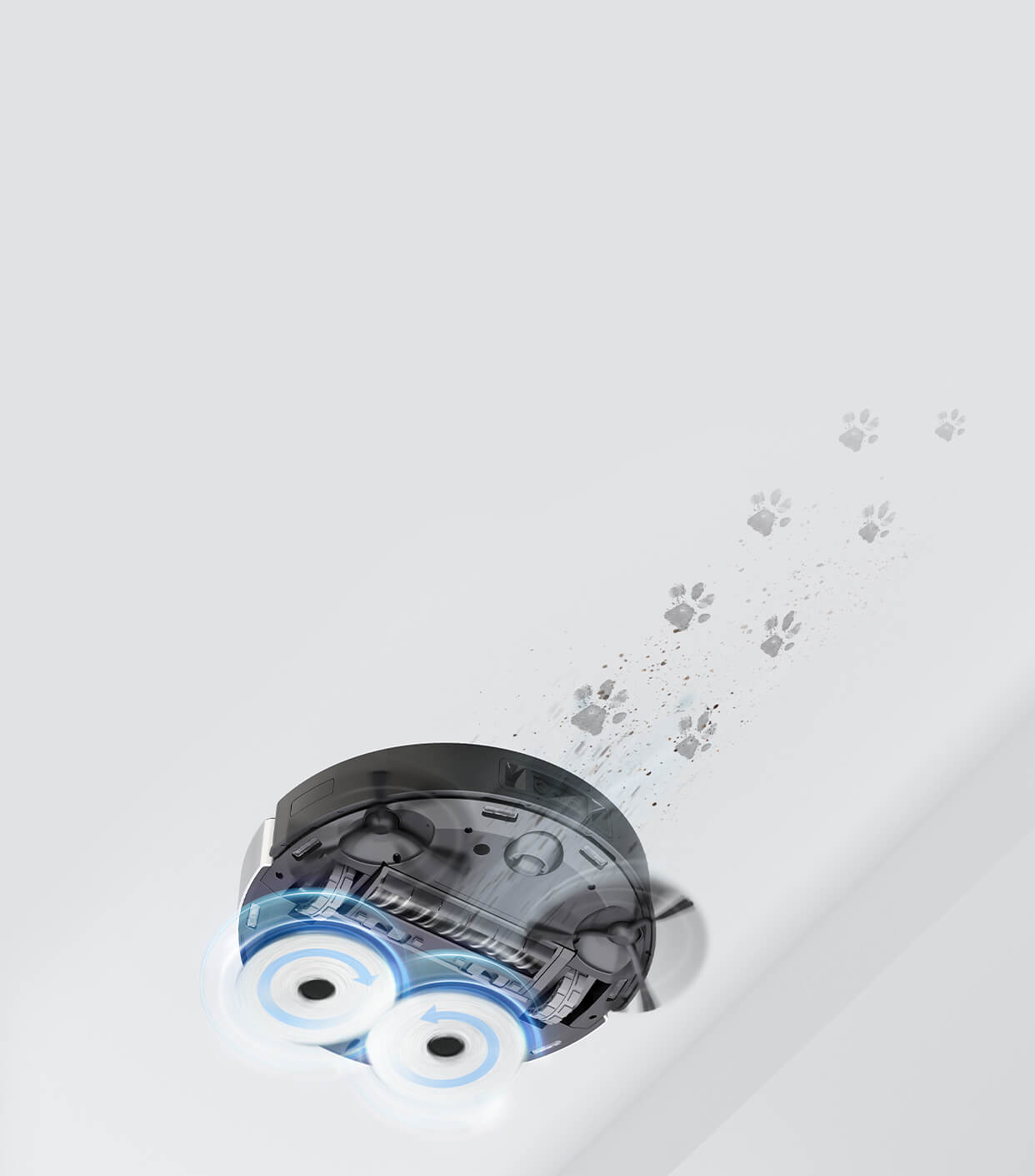 Robot Hoover and Mop to Remove Paw Prints Robot Hoover and Mop to Remove Paw Prints