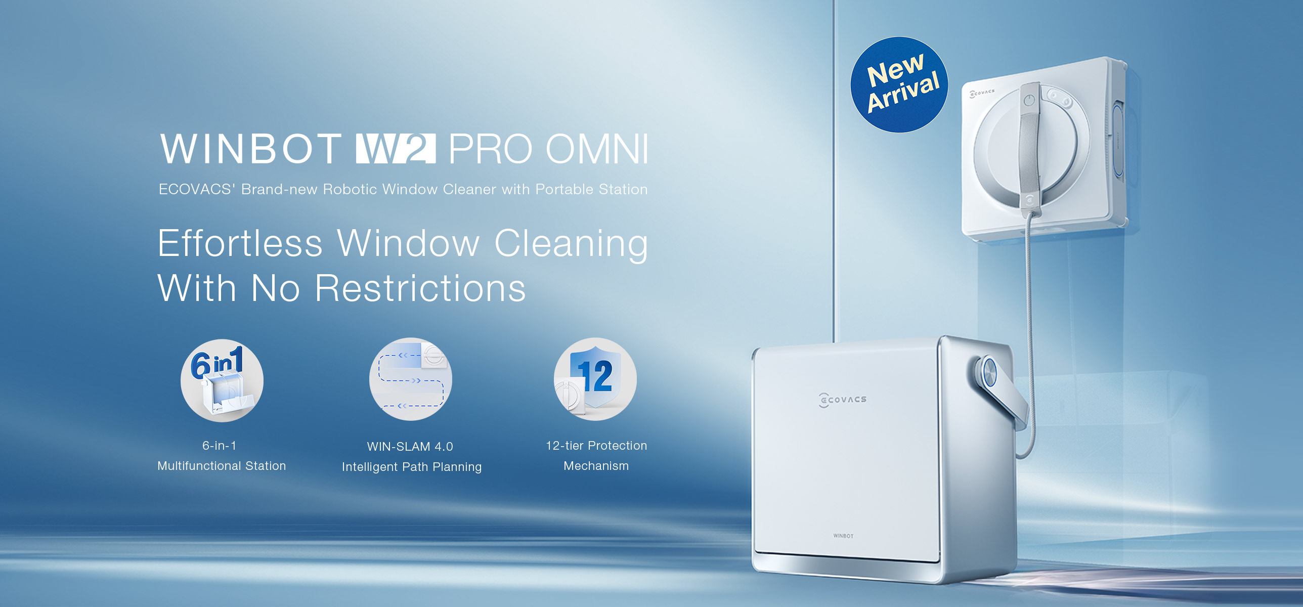 CES 2025 Ecovacs robot window cleaner winbot