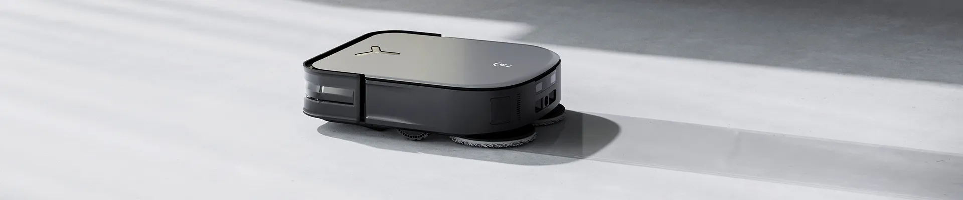 deebot x2 combo vacuum and mop on floor with tiles