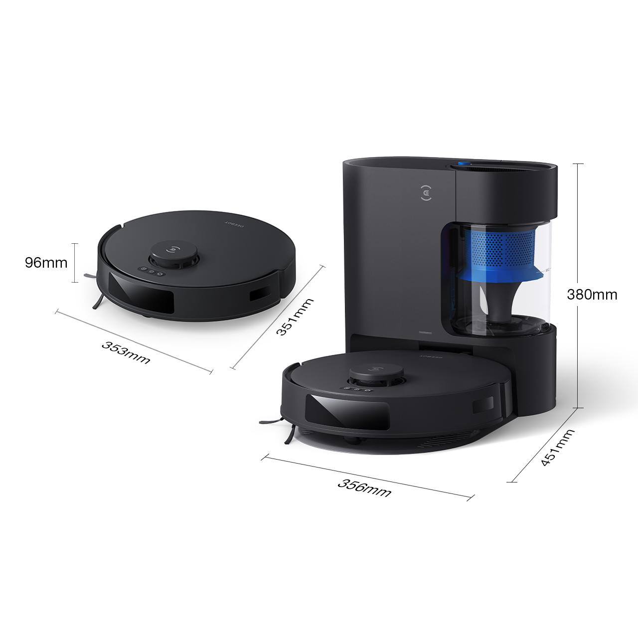 ECOVACS DEEBOT N20 PLUS ブラック DEEBOT N20 PLUS Black Robot Vacuum & Mop with Mapping (Anti-Tangle