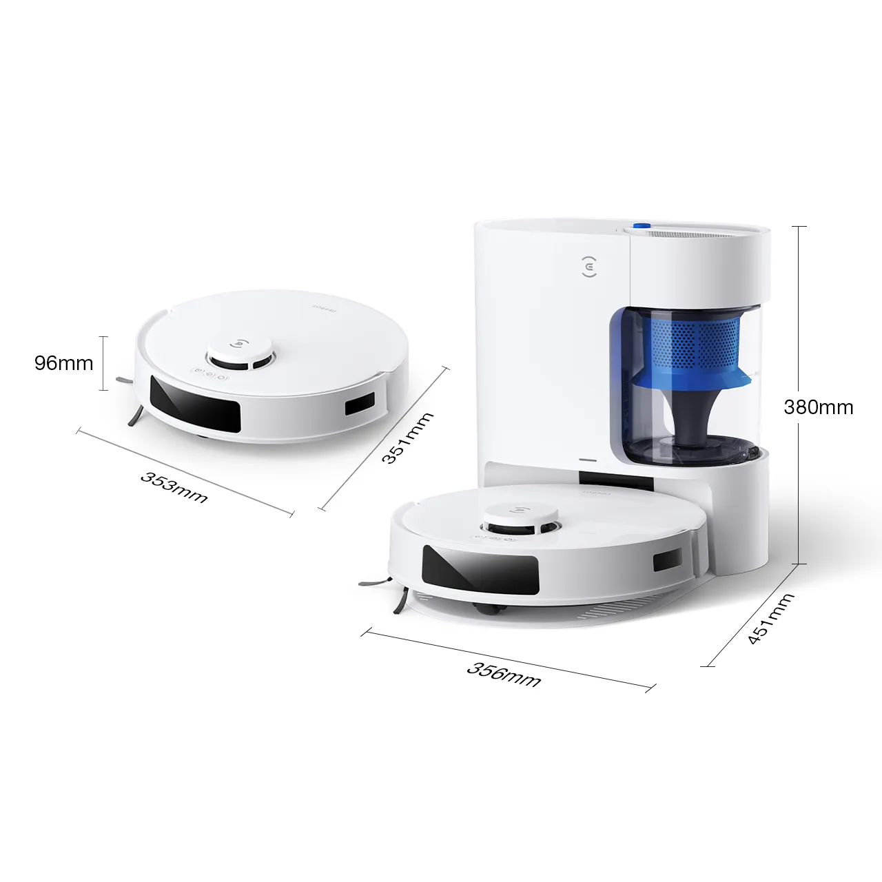 DEEBOT N20 PRO PLUS White Robot Vacuum & Mop for Pet Hair (Bagless 