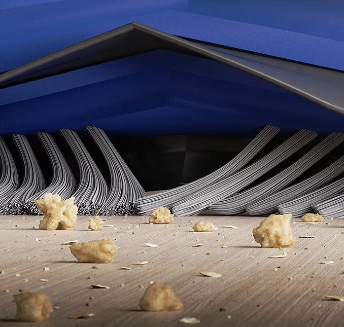 100% Large Particles Pickup  