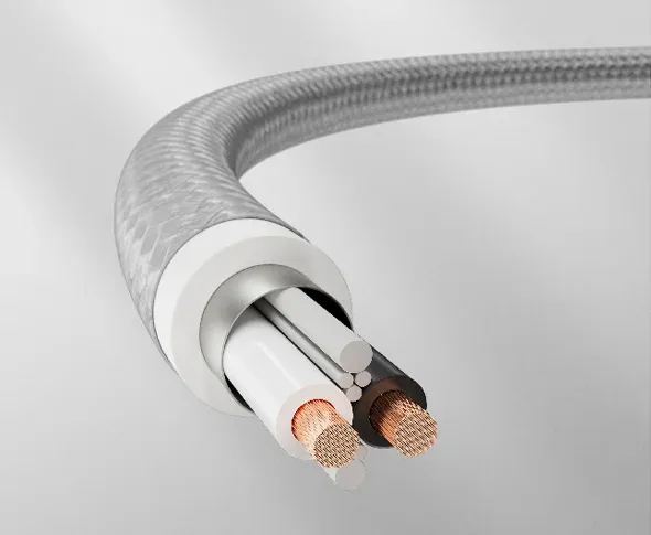 Two-in-one compound cable with both safety and power cords