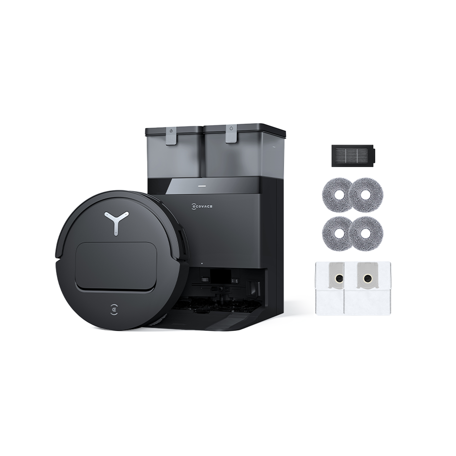 DEEBOT T50 PRO OMNI Black Robot Vacuum and Mop + Buddy Kit