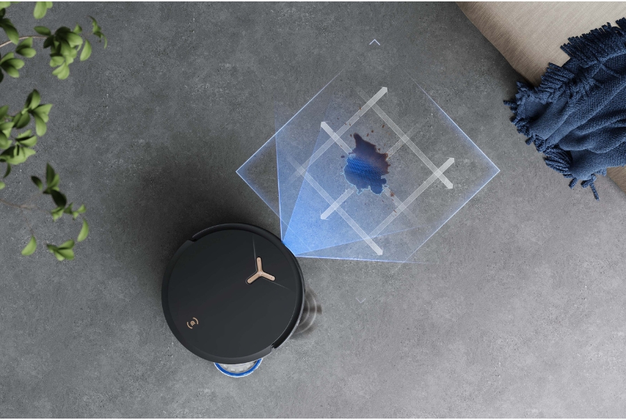 deebot robot vacuum cleaning stains