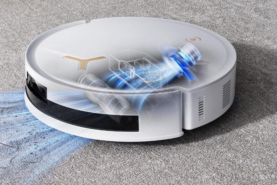deebot robot vacuum cleaning carpet
