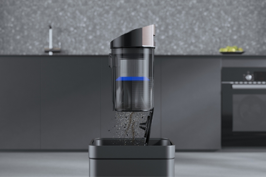 emptying the dustbin of deebot x11 omnicyclone