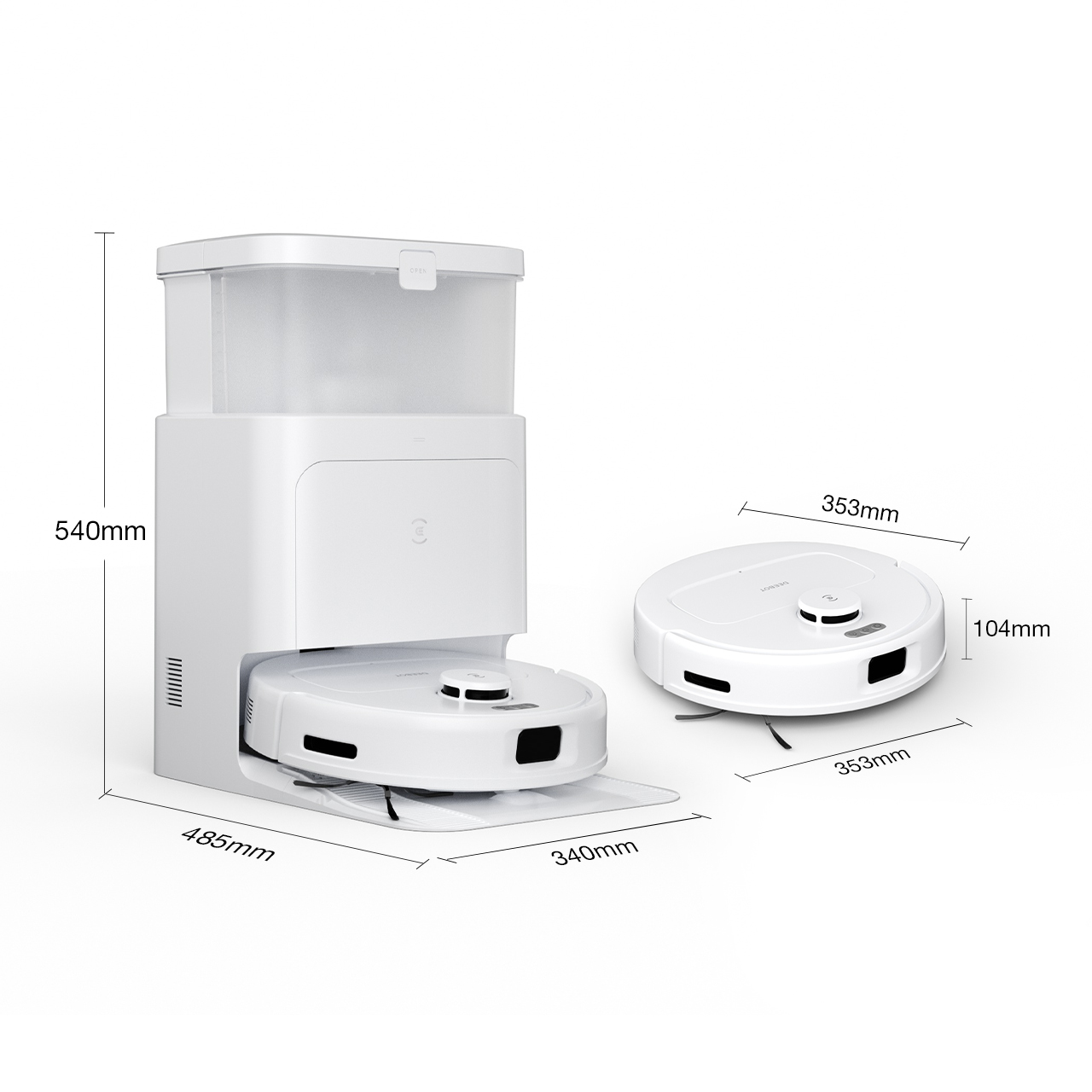 DEEBOT N30 PRO OMNI White Robotic Vacuum (ZeroTangle,TruEdge