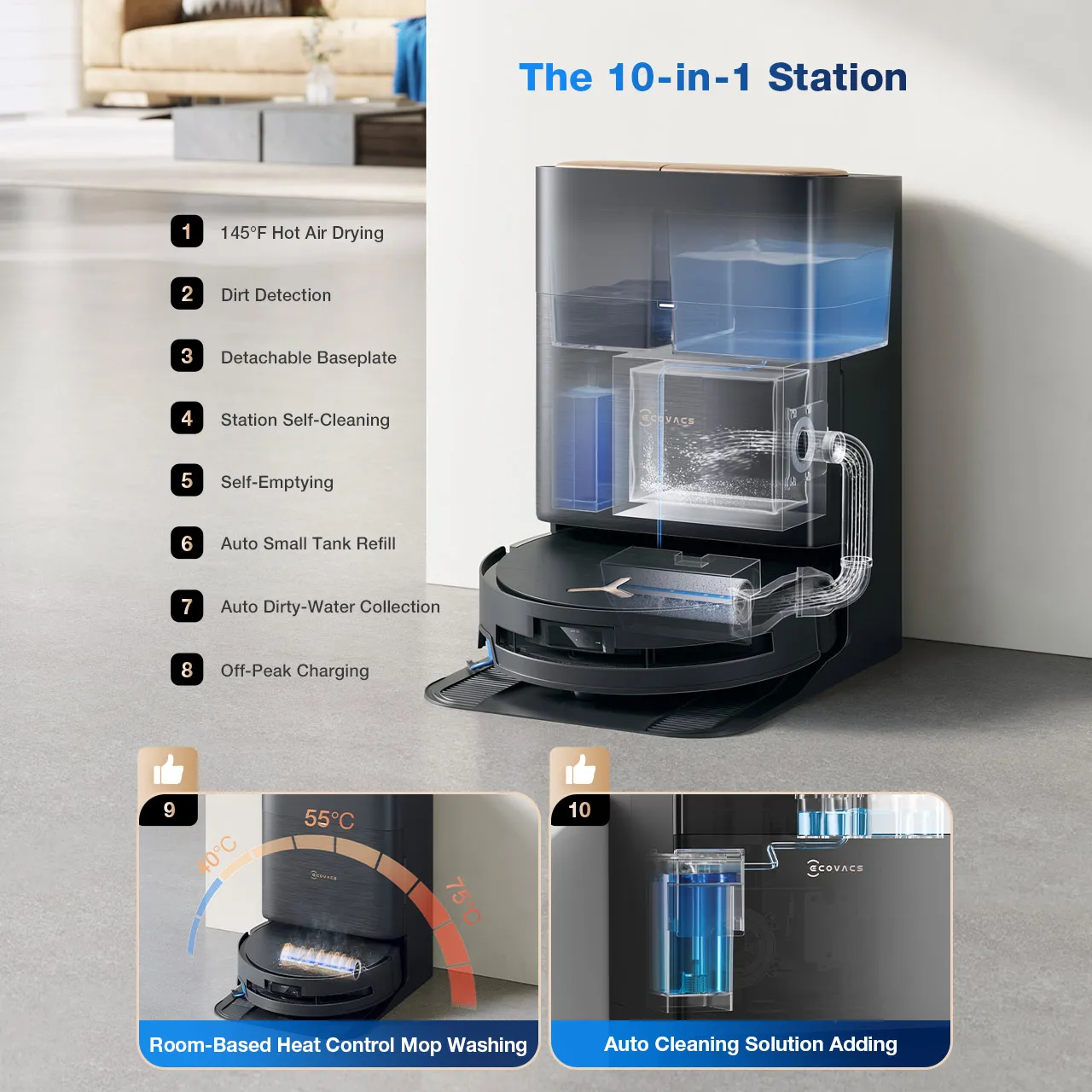 en deebot x9 pro omni the 10 in 1 station