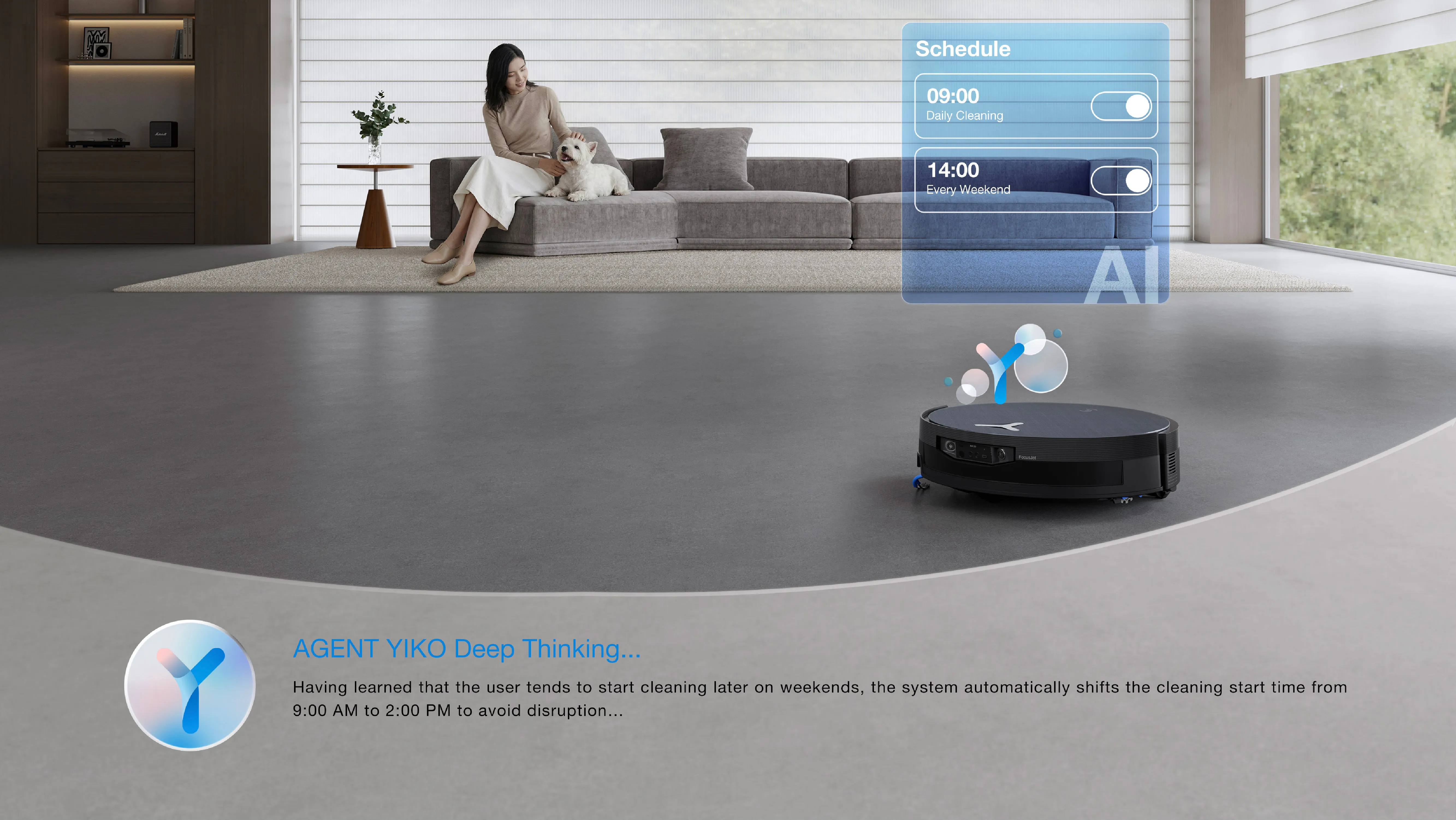 AI-driven Fully Autonomous Cleaning, Designed Around Your Life