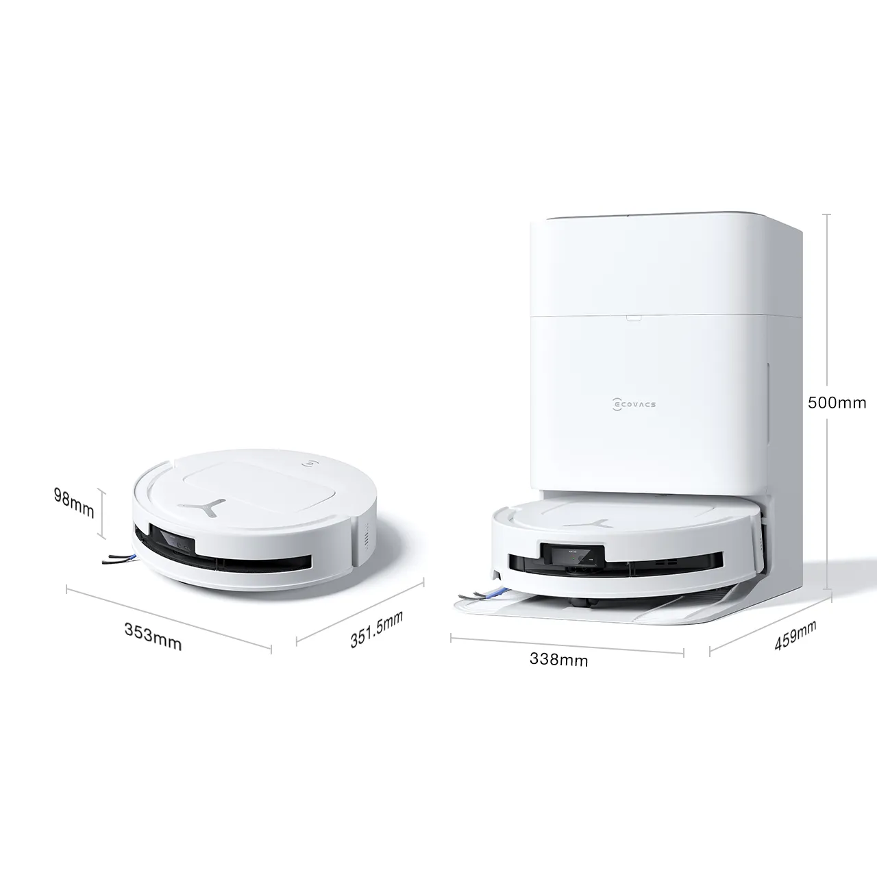 DEEBOT T80 OMNI White Dimension 1280x1280
