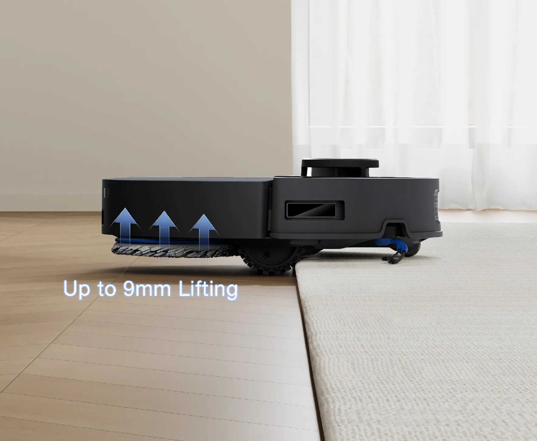 Teppichreinigungsstrategie und automatische Anhebefunktion Teppichreinigungsstrategie und automatische Anhebefunktion