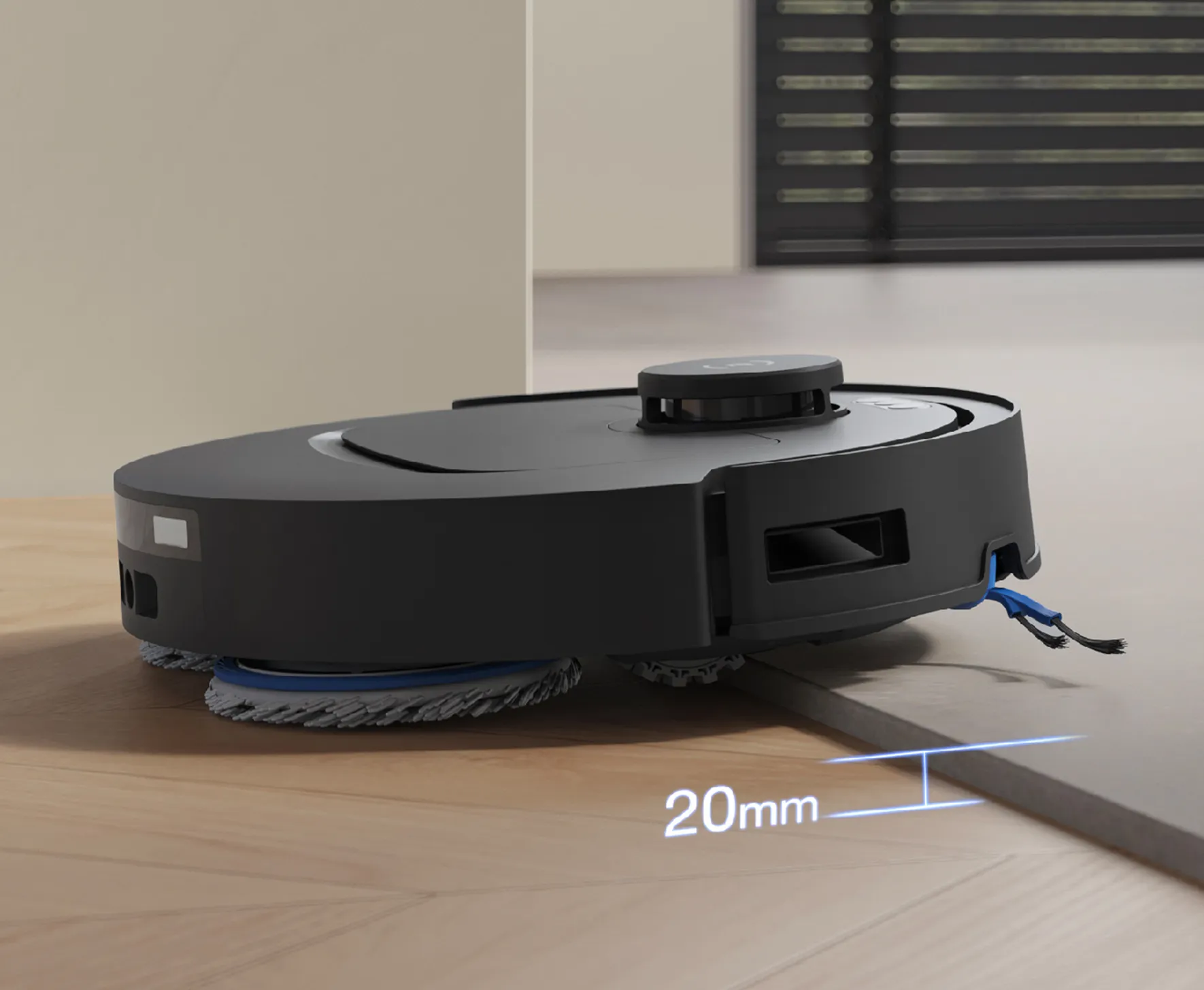 Bewältigt Hindernisse mit bis zu 20 mm Höhe Bewältigt Hindernisse mit bis zu 20 mm Höhe