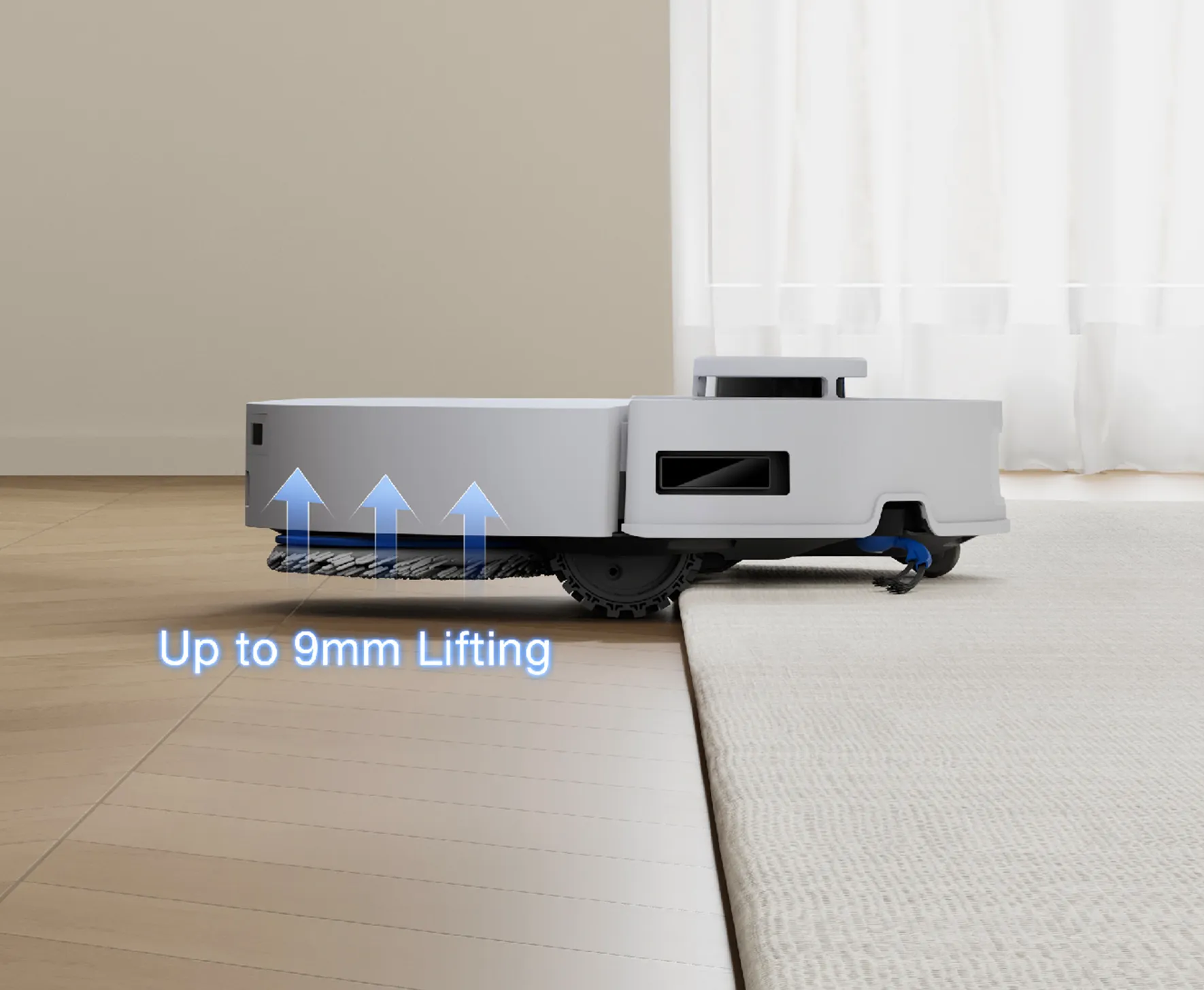  „Carpet First“-Funktion und hebt sich der Wischmopp automatisch 