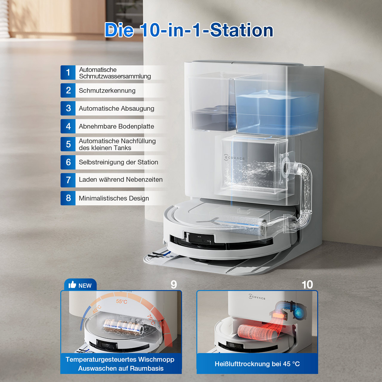 DEEBOT T80 OMNI Weiß - ECOVACS DE