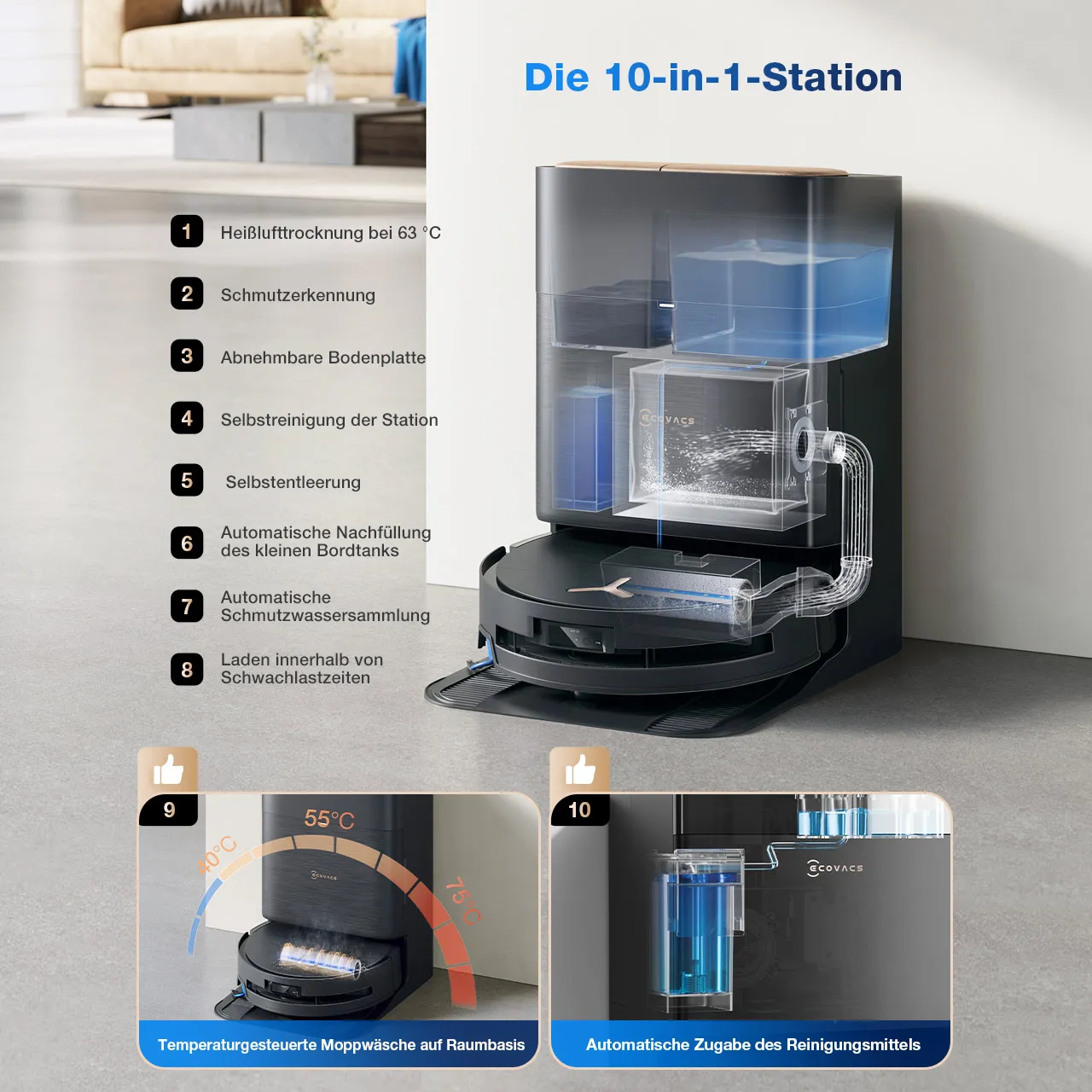 de deebot x9 pro omni the 10 in 1 station