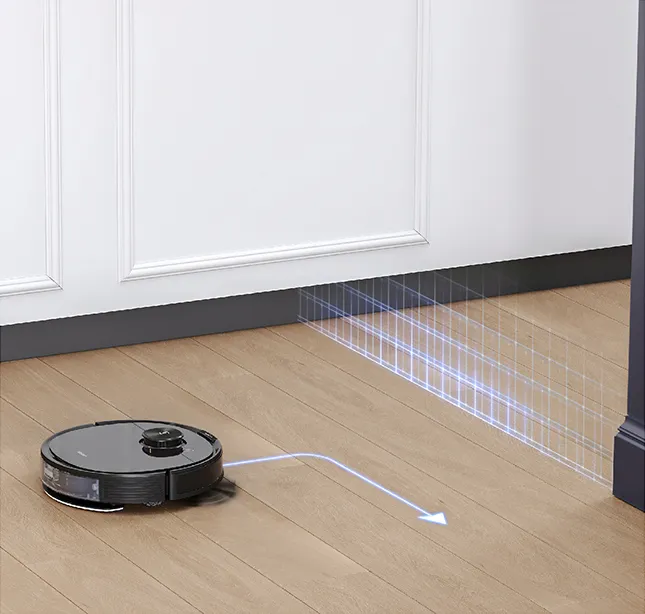 Le robot scanne plusieurs cartes et en enregistre jusqu’à deux. Il adapte son cycle de nettoyage en conséquence dès qu’il reconnaît sur quelle carte il se trouve. Bien entendu, vous pouvez aussi tout simplement définir quelles pièces le DEEBOT doit nettoy