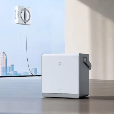 WINBOT W2 OMNI Robot Lave-Vitres (Station Portable, Anti-Chute, Spray Automatique)