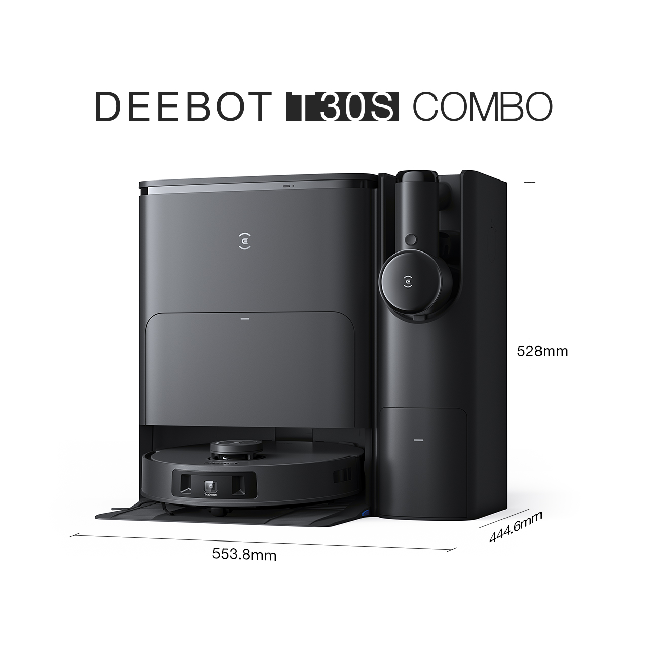 DEEBOT T30S COMBO COMPLETE Aspirateur Robot Laveur Noir +