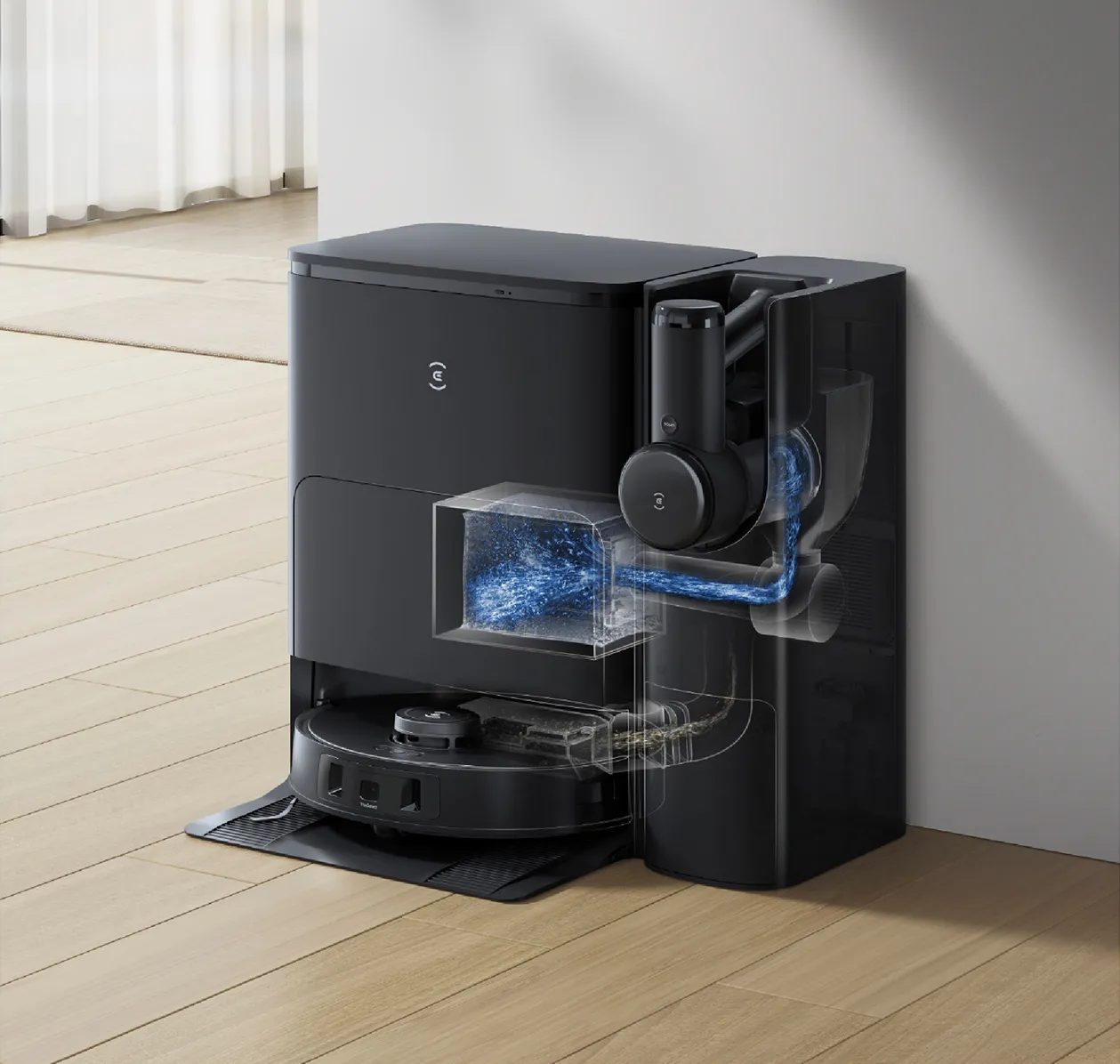 Double vidage automatique pour le robot nettoyeur et l’aspirateur à main