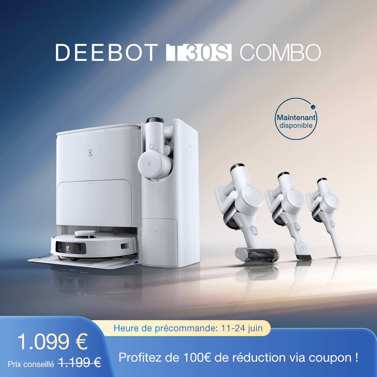 Ecovacs Deebot T30S : 3 nouveaux aspirateurs robots pour une gamme premium