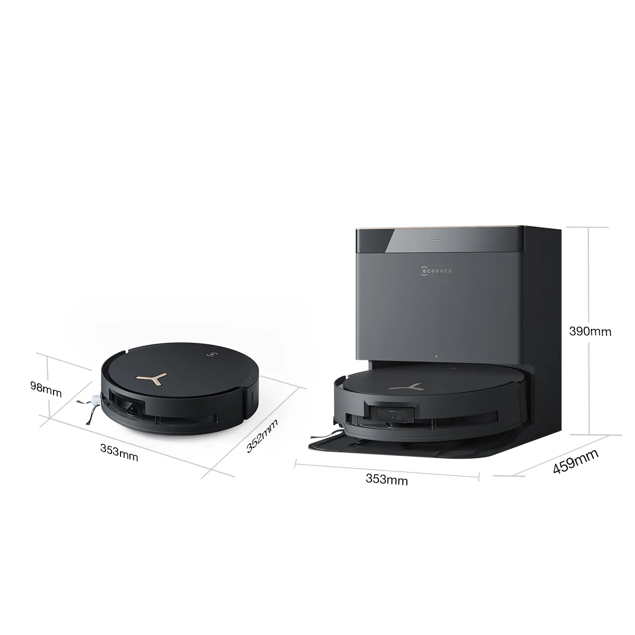 DEEBOT X8 PRO OMNI WITH DRAIN Dimension 1280x1280