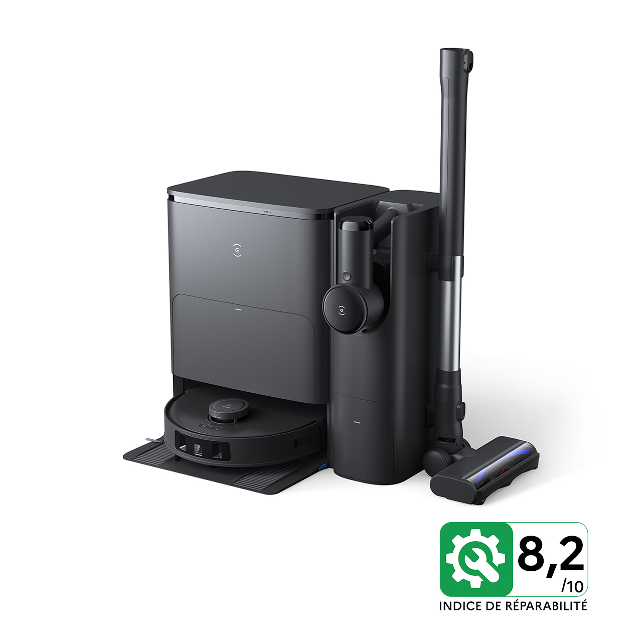 展示品 ECOVACS エコバックス DEEBOT T30S COMBO DEEBOT T30S COMBO COMPLETE Aspirateur Robot Laveur Noir +