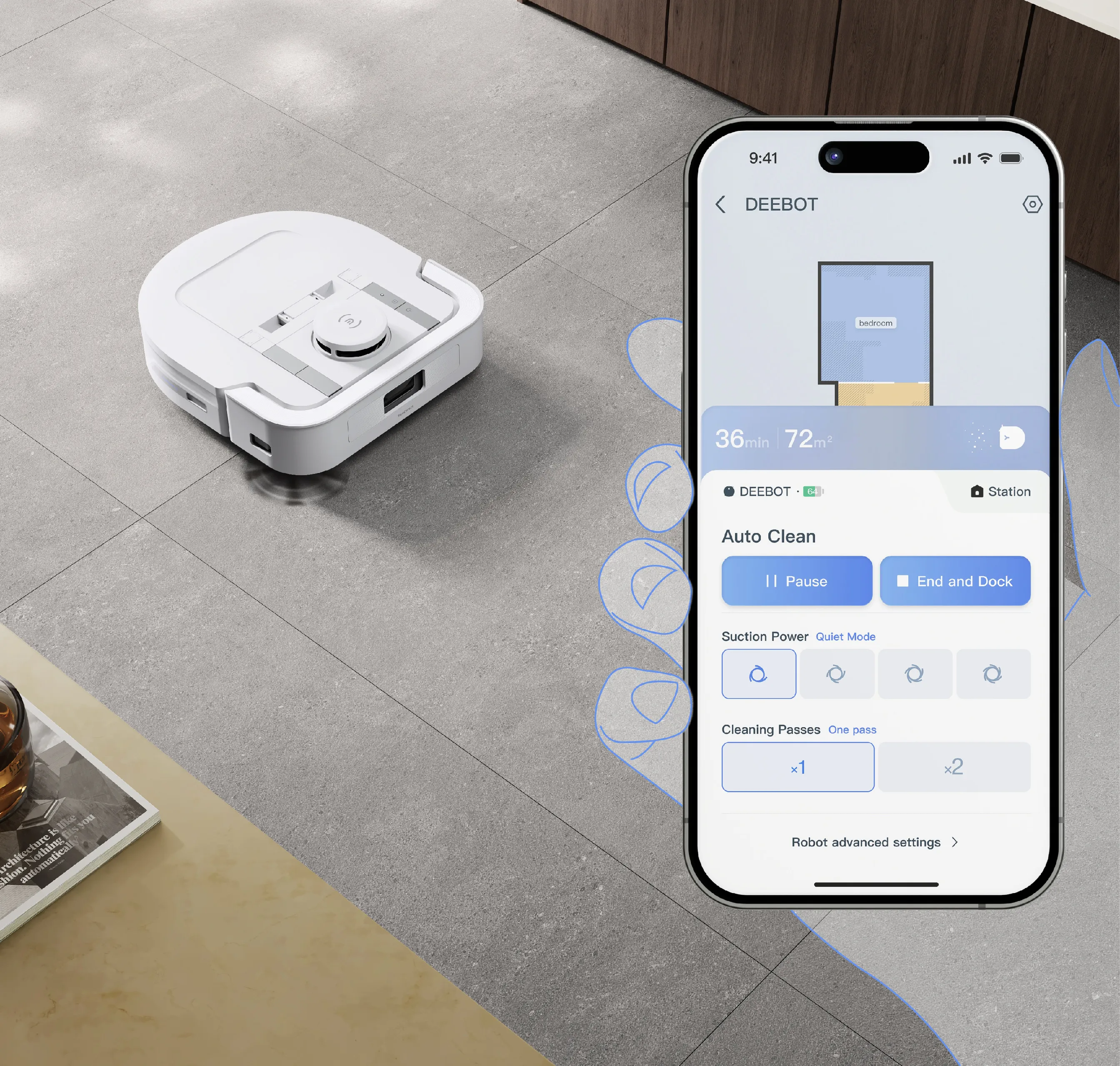 Contrôle à distance des tâches de nettoyage grâce à l’APP