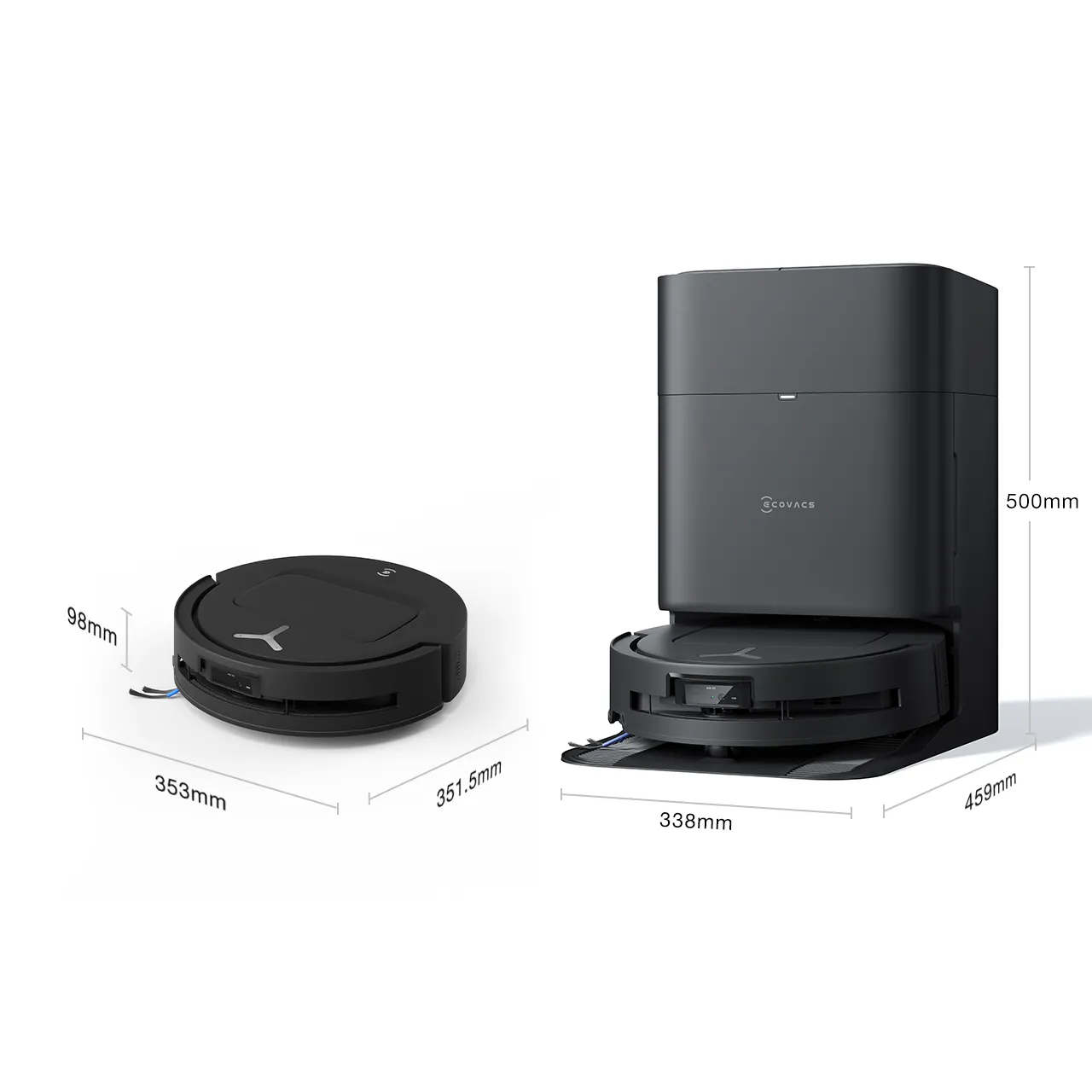 DEEBOT T80 OMNI Black Dimension 1280x1280