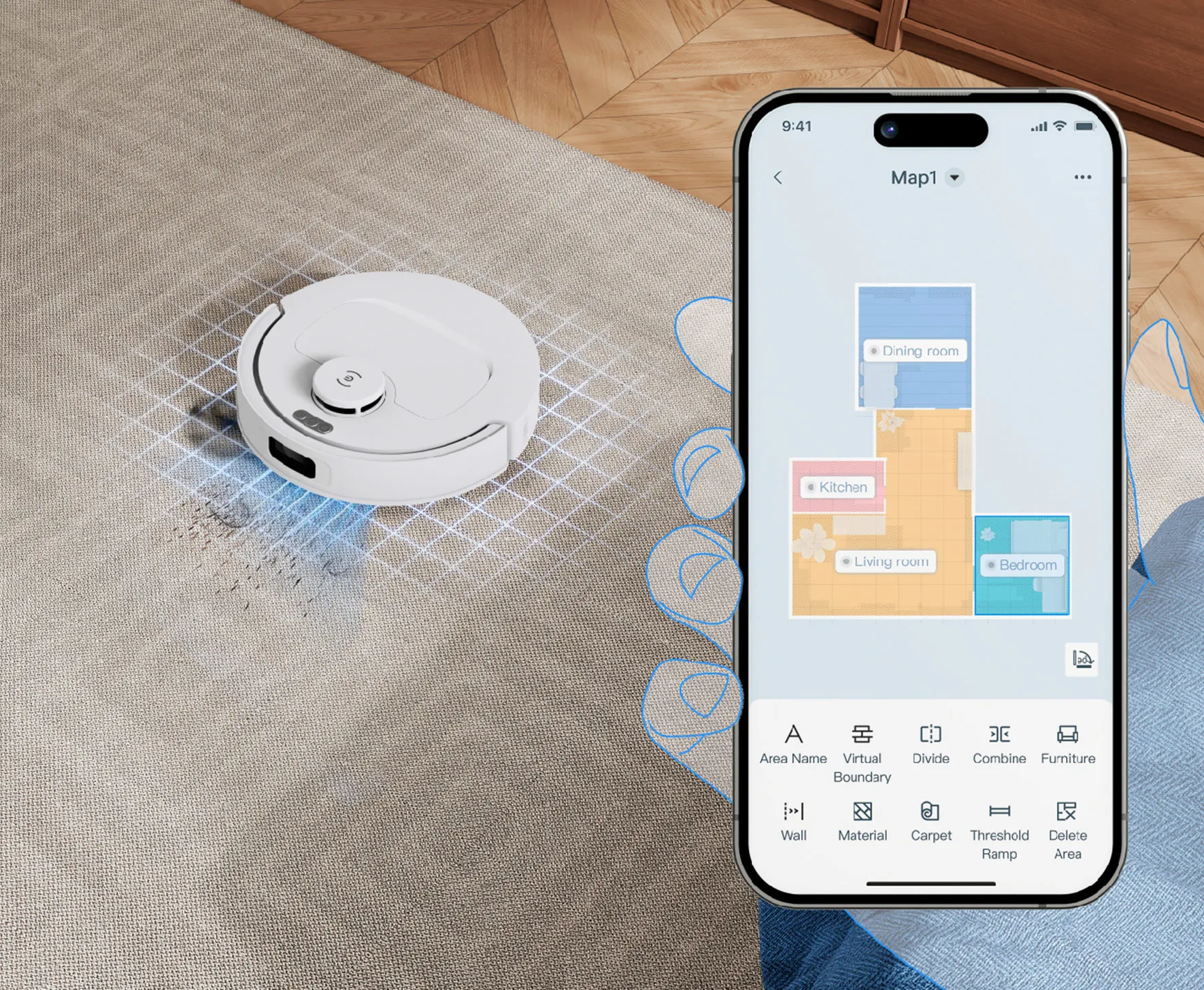 Le widget de bureau ECOVACS HOME peut être ajouté aux écrans d'accueil des mobiles