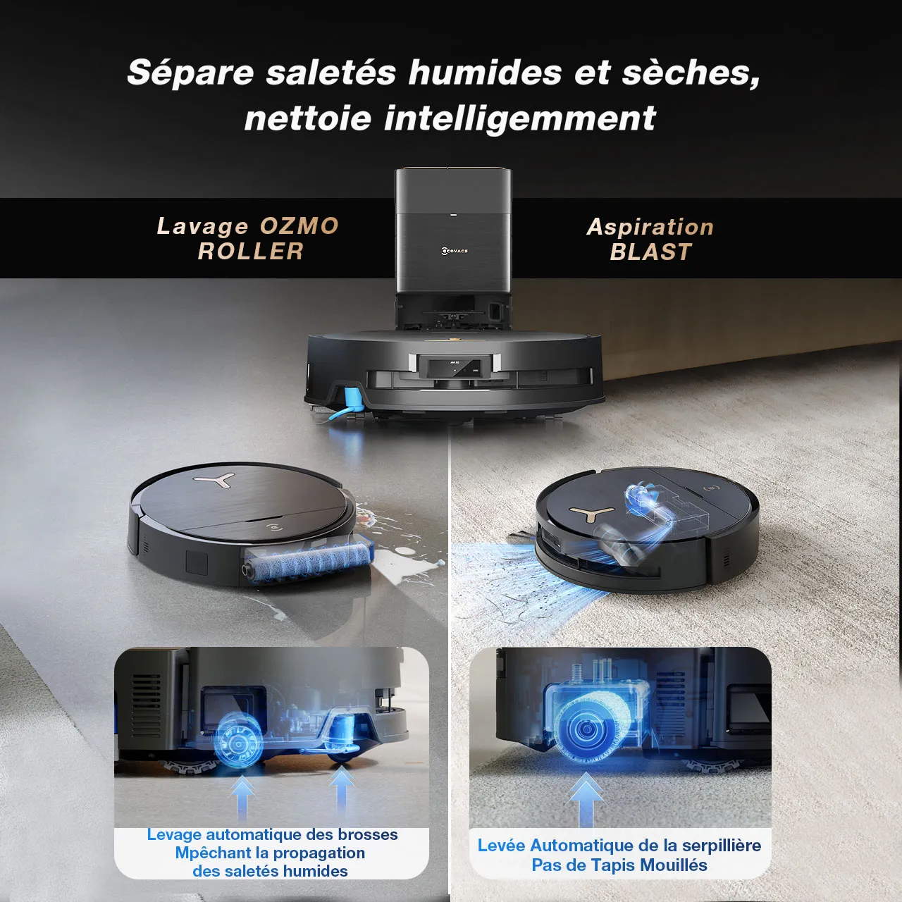 fr deebot x9 pro omni separates wet and dry cleans smarter