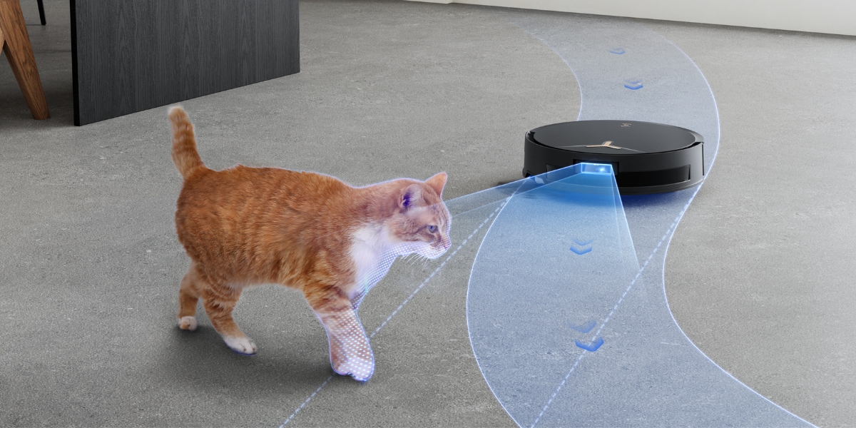 aspirateur robot detecte un chat