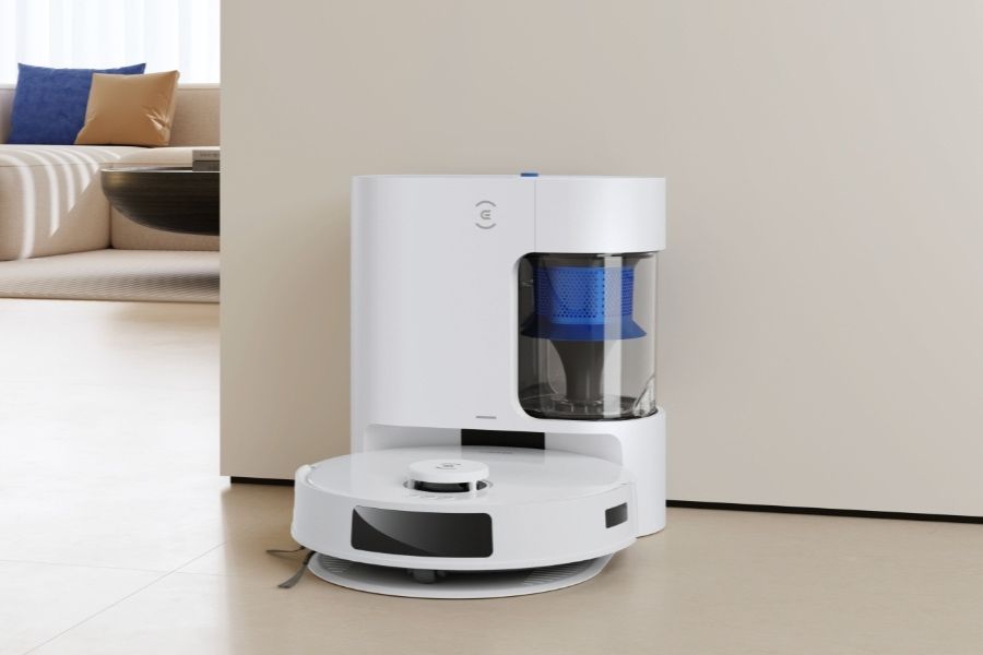 aspirateur robot laveur deebot avec station de vidage