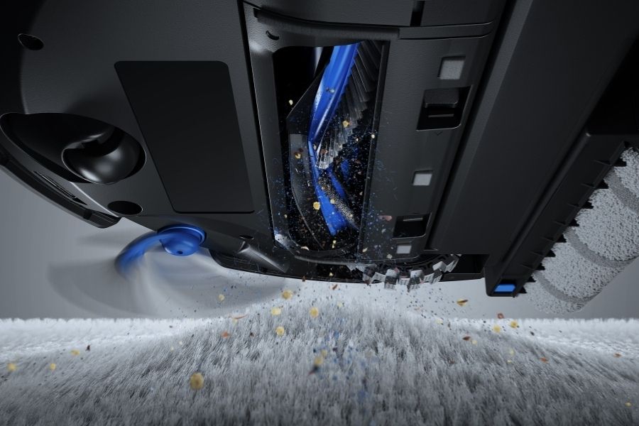 zoom sur la brosse rouleau des aspirateurs robots deebot