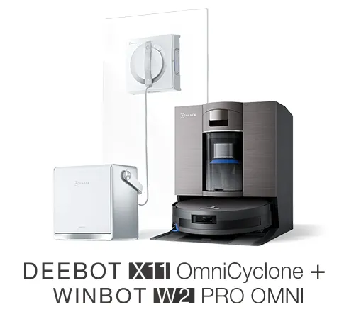 DEEBOT X11 Omnicyclone + WINBOT W2 PRO OMNI