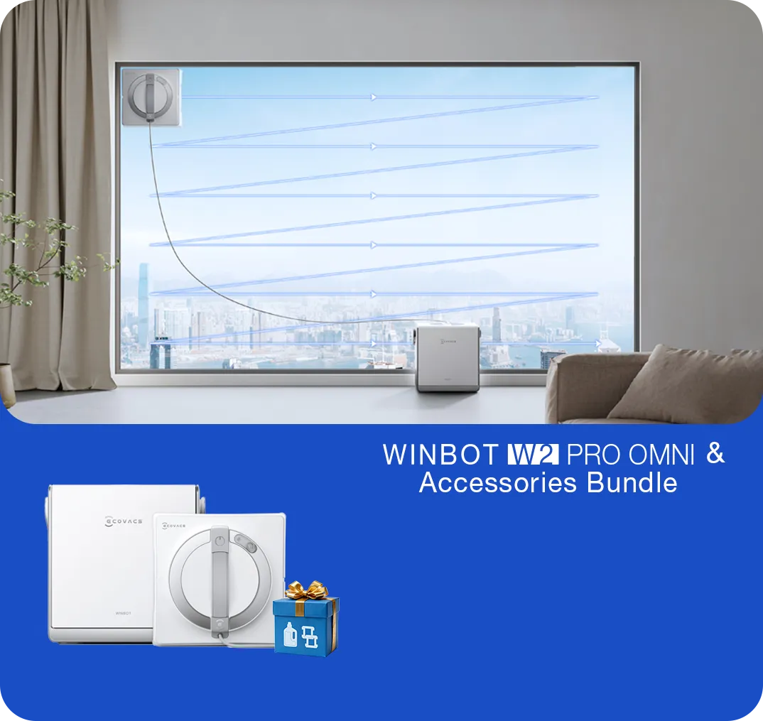 WINBOT W2 PRO OMNI White Window Cleaning Robot + Accessories