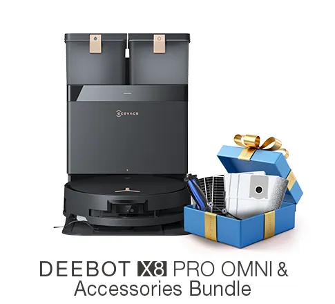 DEEBOT X8 PRO OMNI Black Robot Vacuum and Mop + Accessories