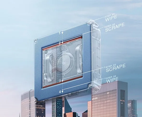 4-Stage Cleaning System provides a seamless clean.