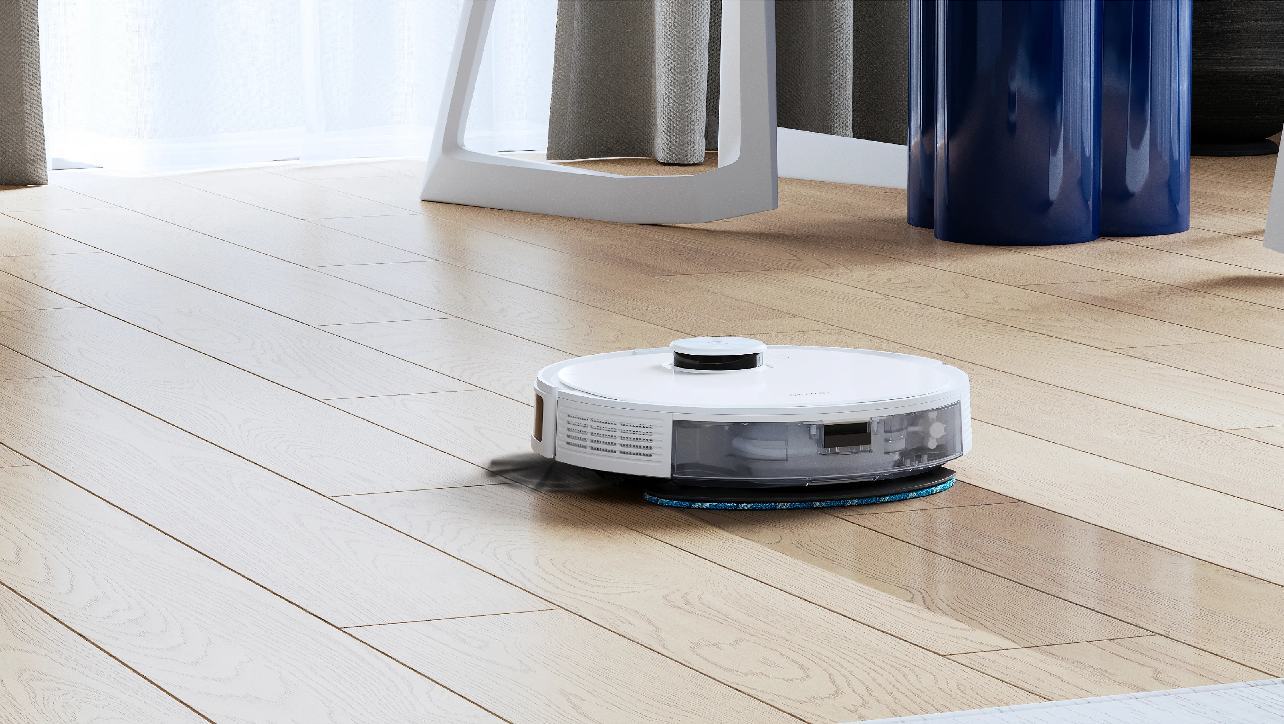 ECOVACSは他にはない吸引とモップ掛けを一度に実現