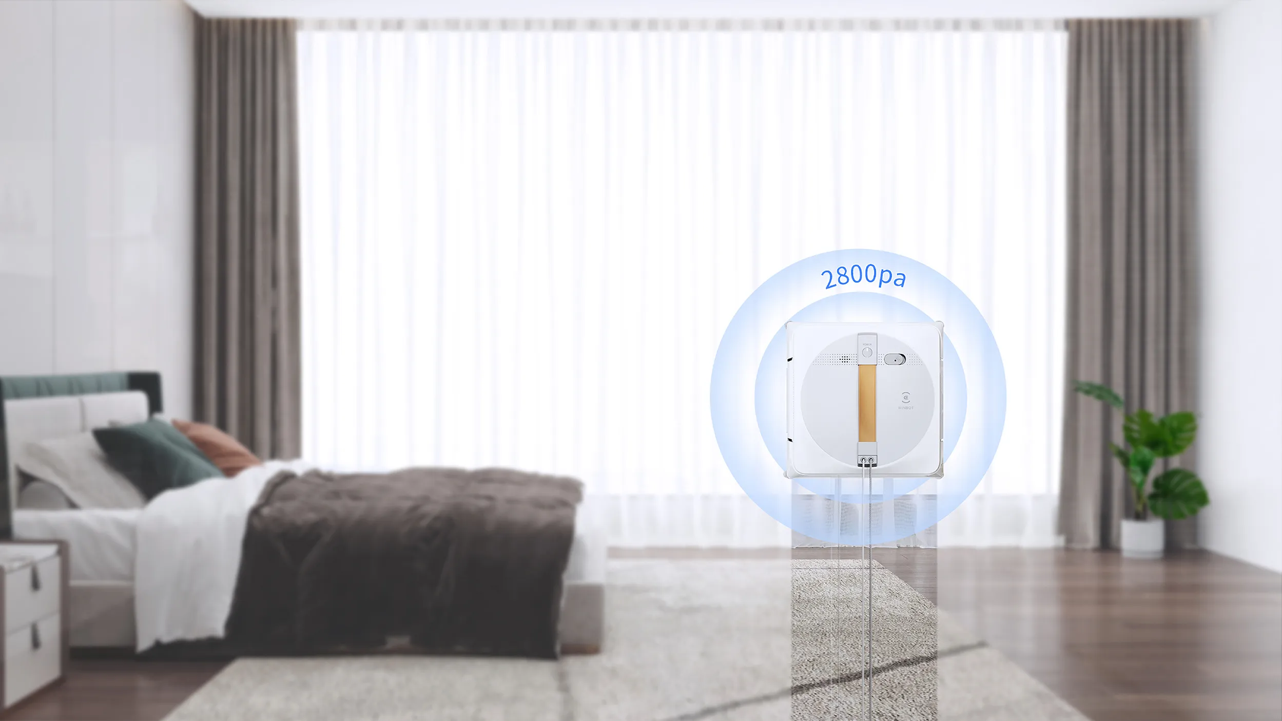 2,800 Pa Suction Power