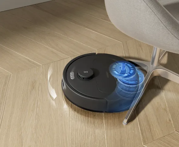 Công nghệ làm sạch sâu các góc và mép tường với khả năng điều chỉnh tự động phù hợp cho từng bề mặt