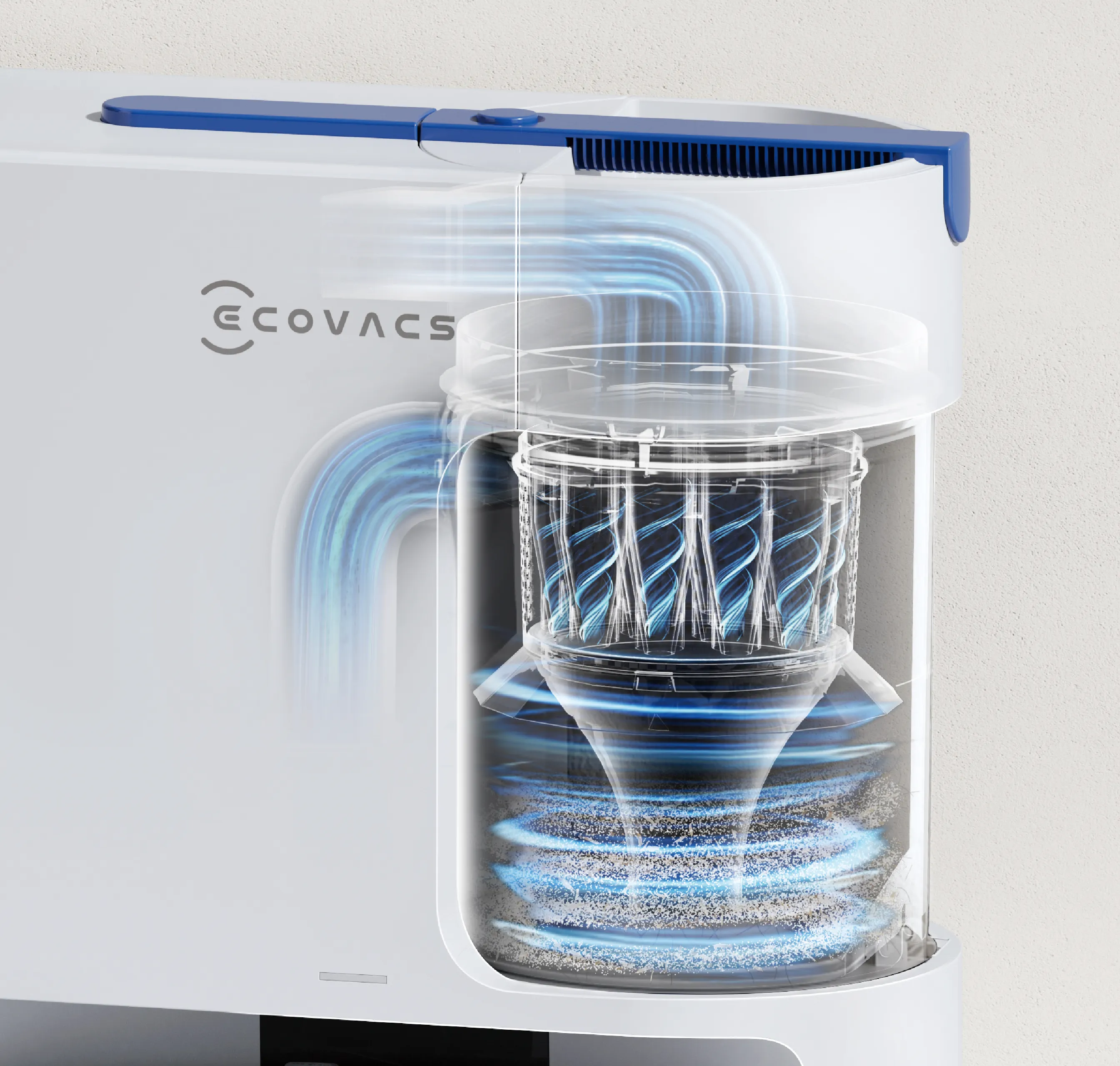 Double vidange automatique avec la technologie PureCyclone d’ECOVACS