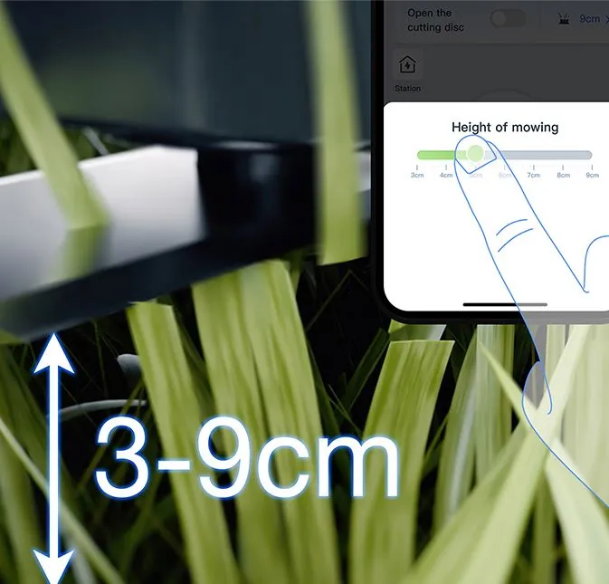 3-9cm Automated Adjustable Cutting Height 
