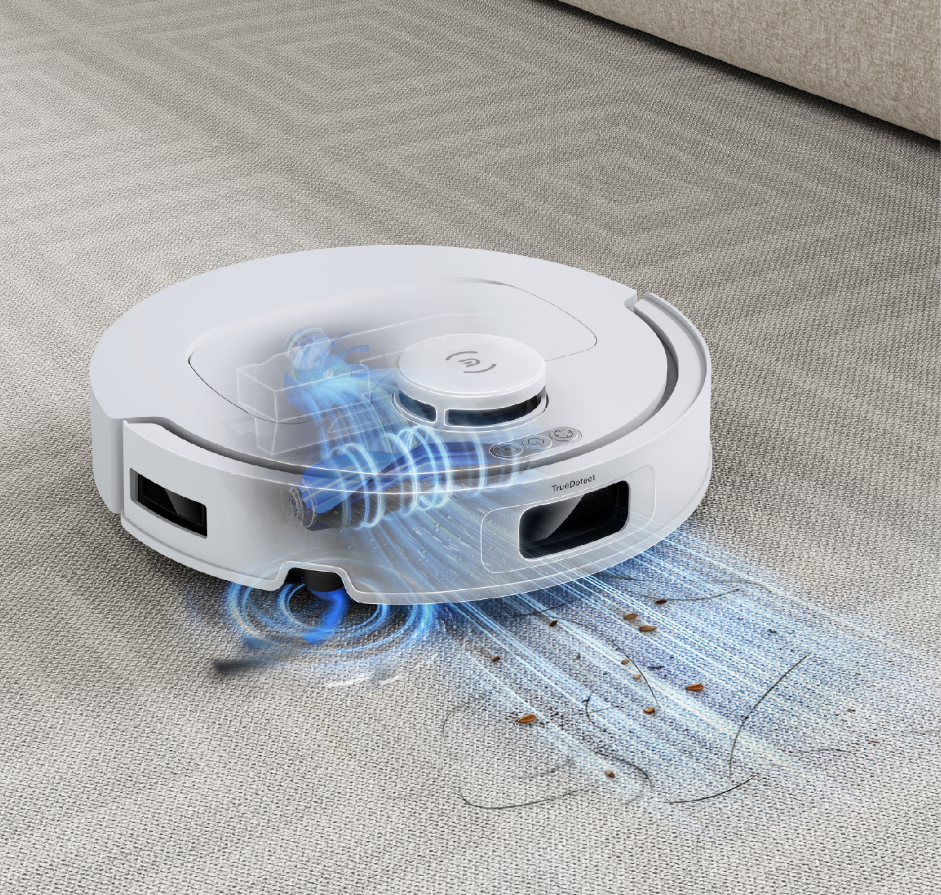 DEEBOT N50 OMNI (ホワイト) ロボット 掃除機（超薄型、吸引力25,000Pa