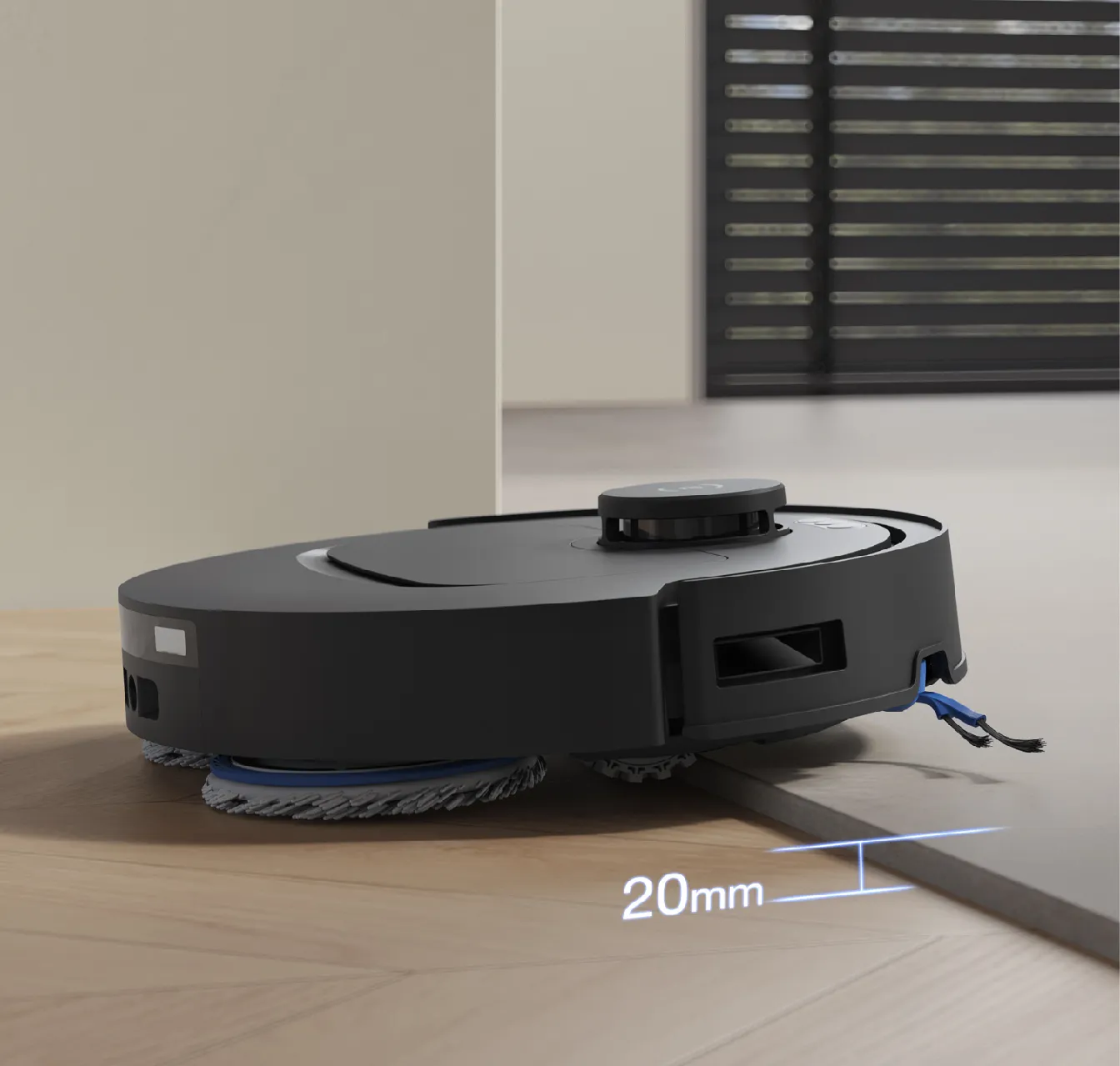 DEEBOT T30C di superare agevolmente soglie fino a 20 mm su superfici asciutte e umide