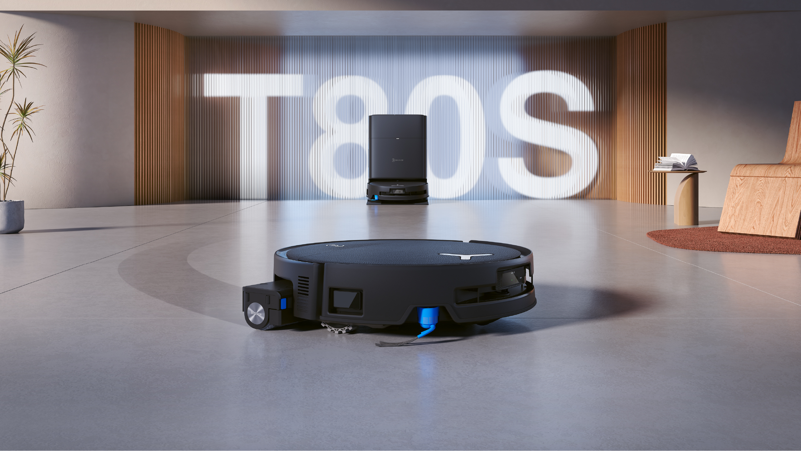 DEEBOT T80S OMNI ロボット 掃除機（超薄型、トリプルリフト、63℃熱風