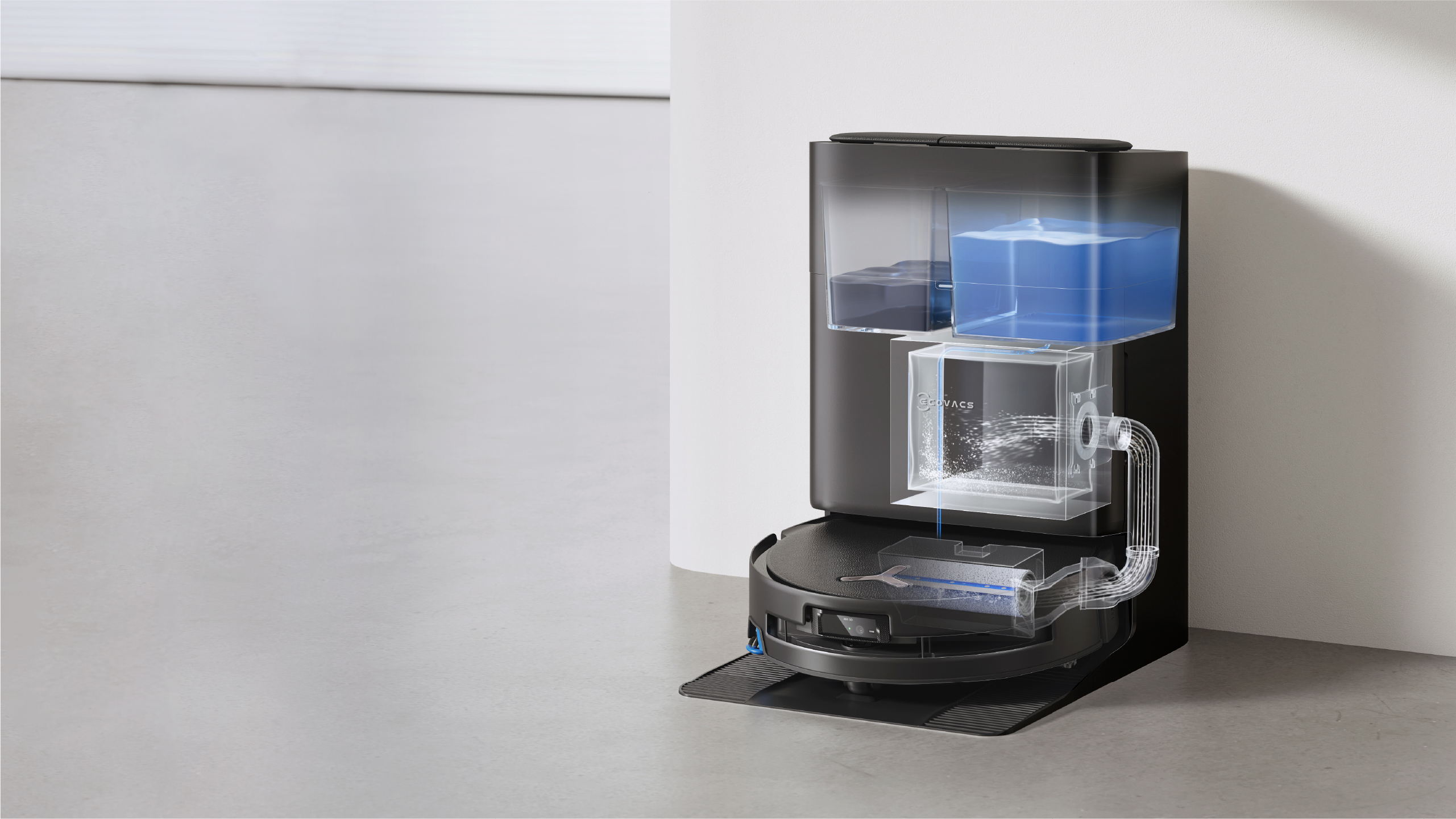 DEEBOT T80S OMNI ロボット 掃除機（超薄型、トリプルリフト、63℃熱風