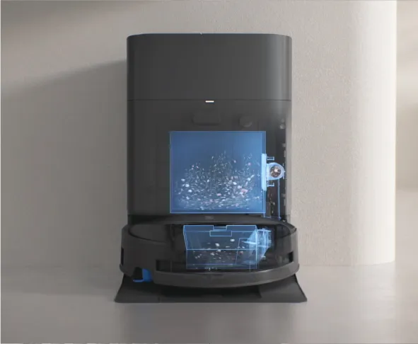 Auto-Empty and 150-day maintenance-free mop washing tray