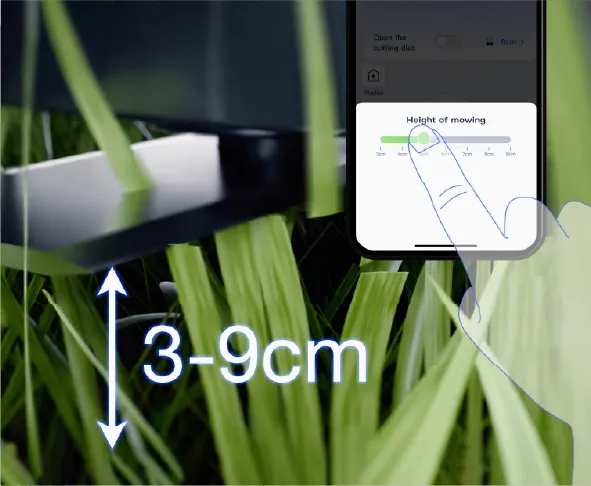 3 to 9 cm Adjustable Electric Cutting Height