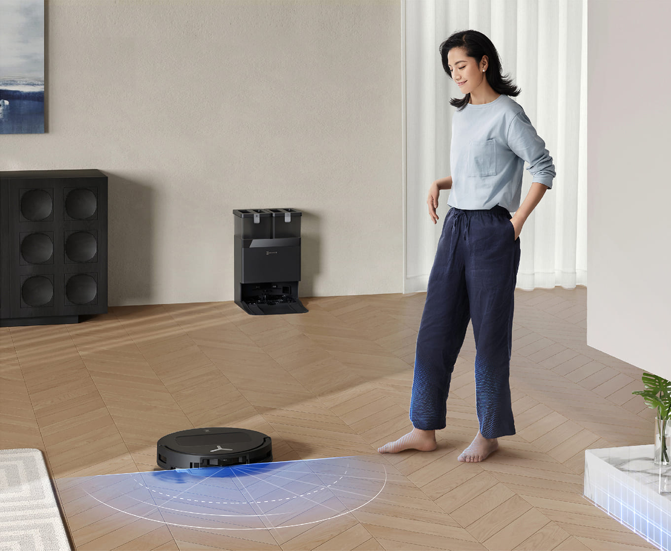 DEEBOT T50S OMNI ロボット 掃除機 （吸引力25,000Pa,モップ自動リフト